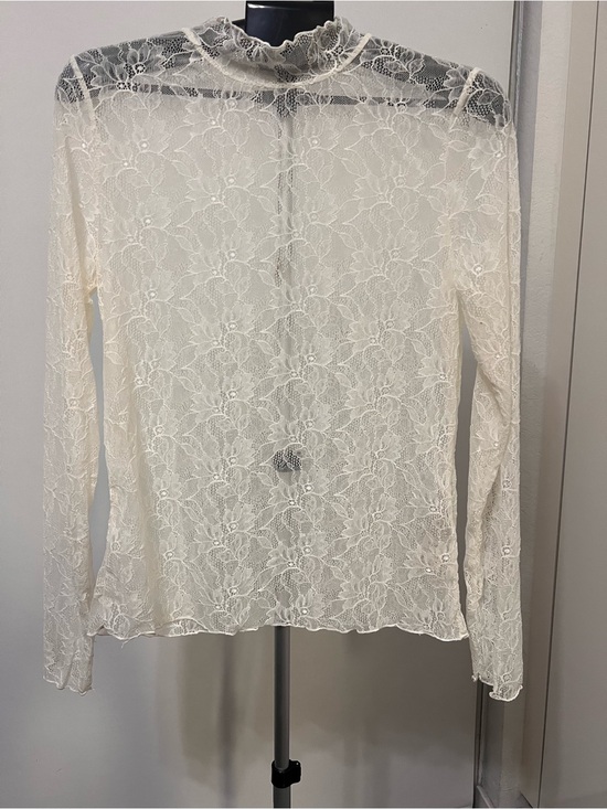 Anthropologie Tops - Anthropologie Lace Mock Neck Top - Ivory - Size L